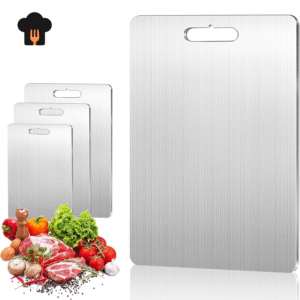 Premium 316 Stainless Steel Double-Sided Cutting Board – Thickened, Portable, and Food-Grade for Versatile Kitchen Use