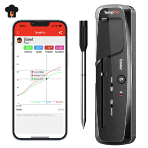 TempPro I61 Wireless Meat Thermometer: 500ft Bluetooth Range, IPX7 Waterproof, Smart App Integration for Perfect Grilling and Smoking